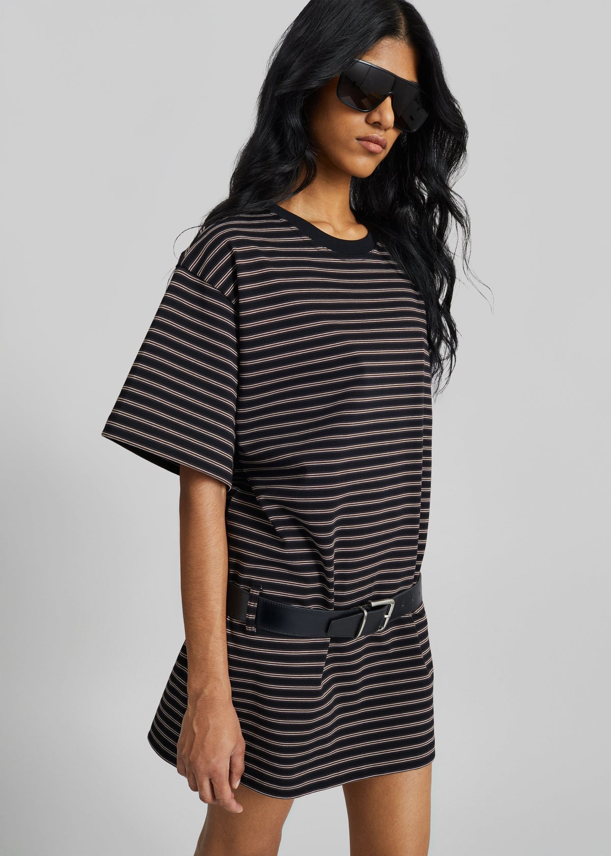 Hemse T-Shirt Dress - Black Multi Stripe – view 4 of 7