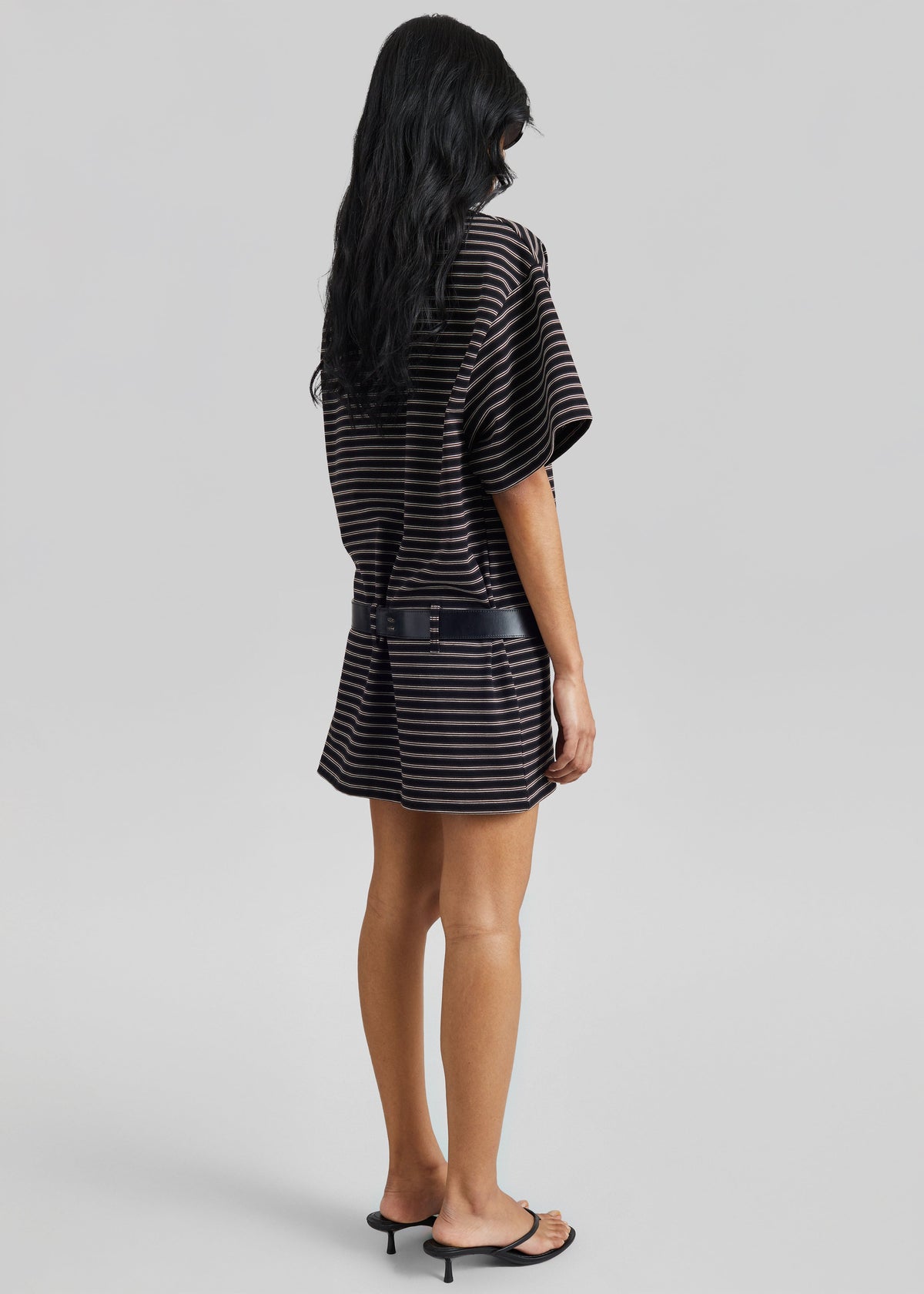 Hemse T-Shirt Dress - Black Multi Stripe – view 6 of 7
