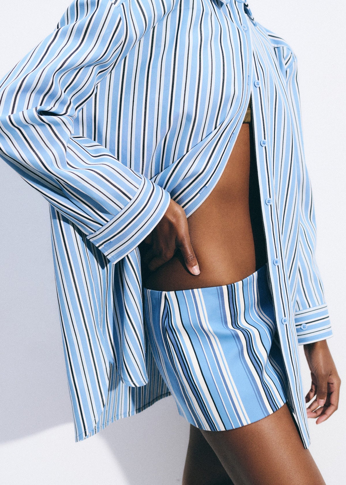 Hera Mini Skirt - Blue Multi Stripe – view 1 of 10