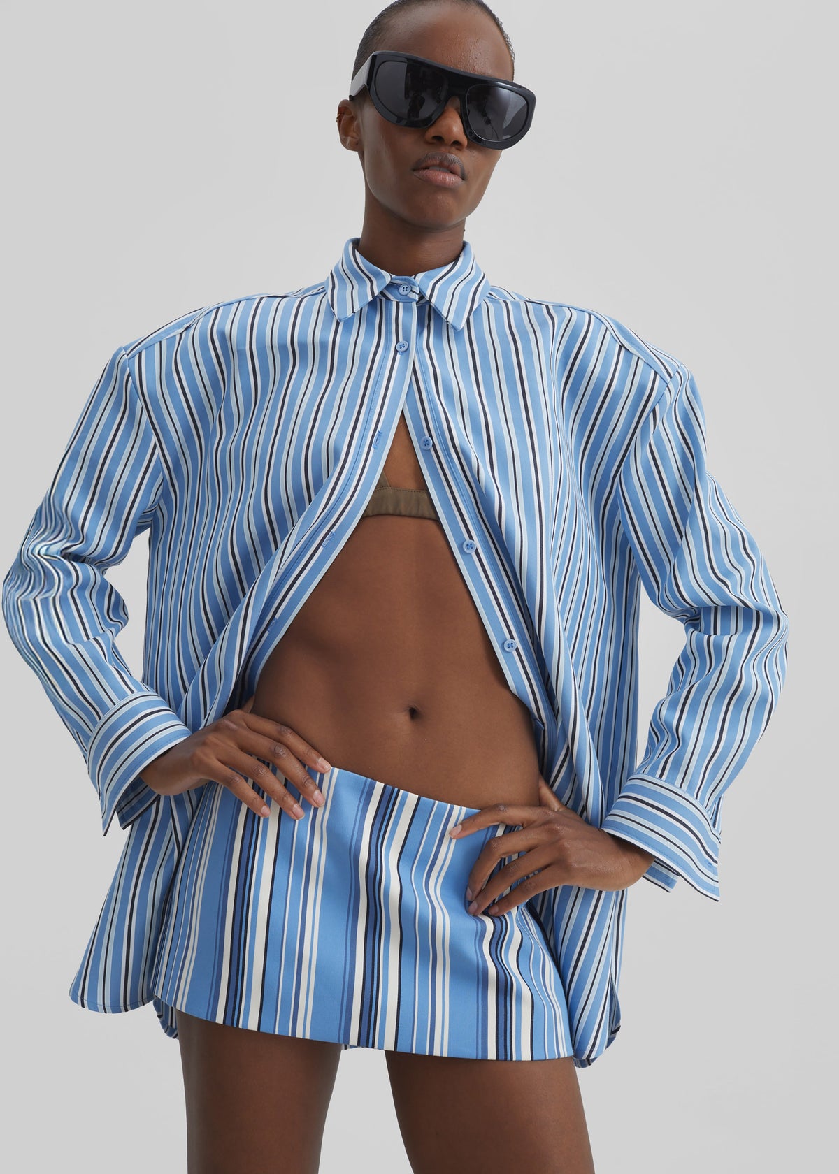 Hera Mini Skirt - Blue Multi Stripe – view 6 of 10
