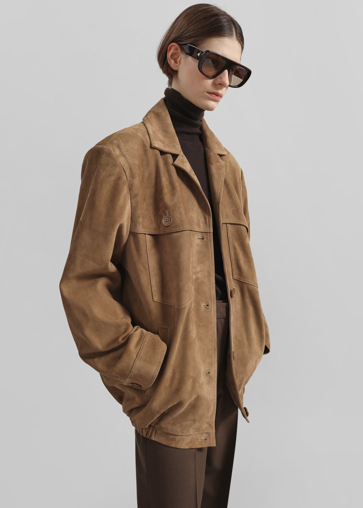 Hester Faux Suede Jacket - Camel – view 9 of 11