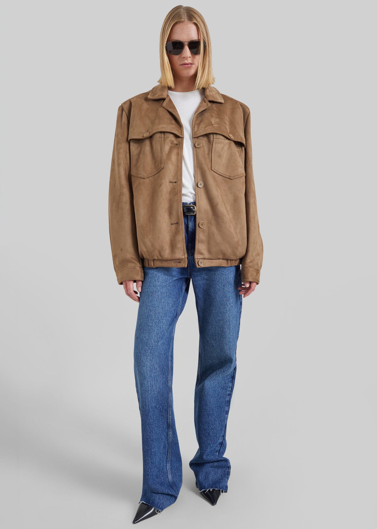 Hester Faux Suede Jacket - Camel – view 2 of 11
