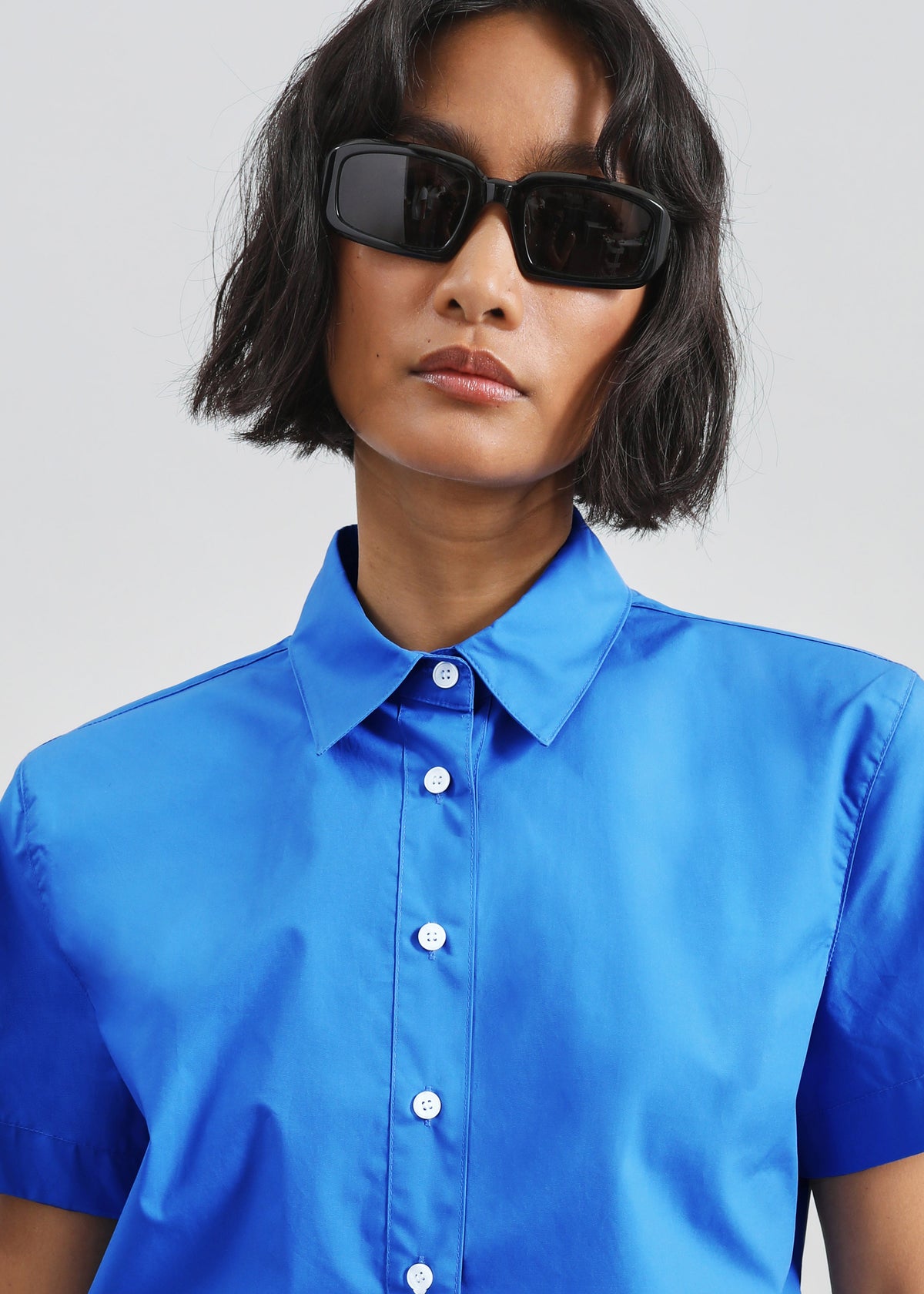 Hiva Cropped Shirt - Cobalt – view 5 of 8