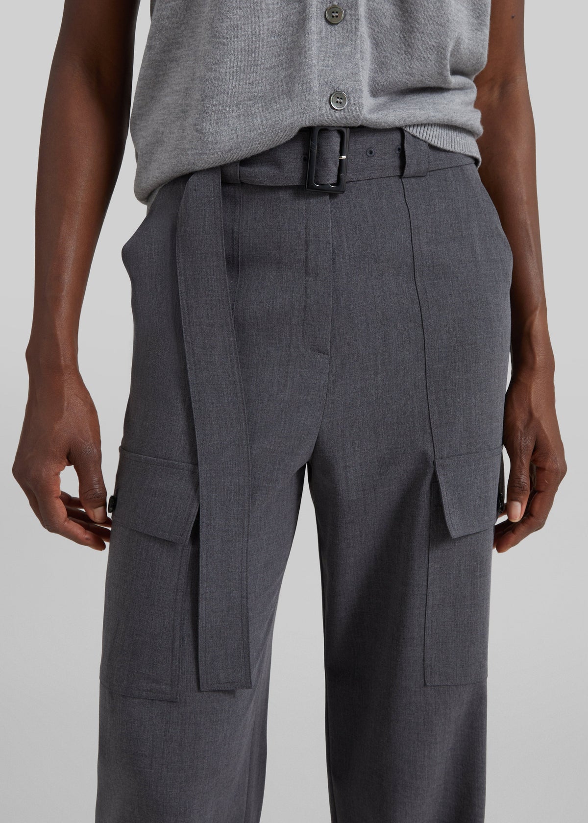 Holborn Cargo Pants - Grey Melange – view 3 of 8