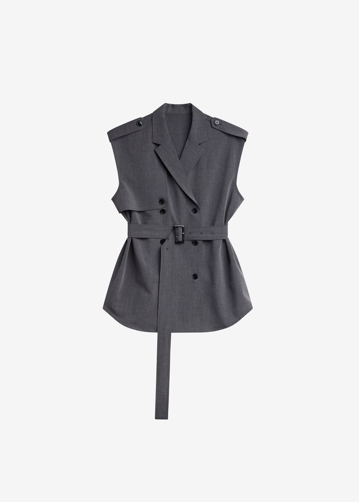 Holborn Double-Breasted Vest - Grey Melange – view 9 of 9
