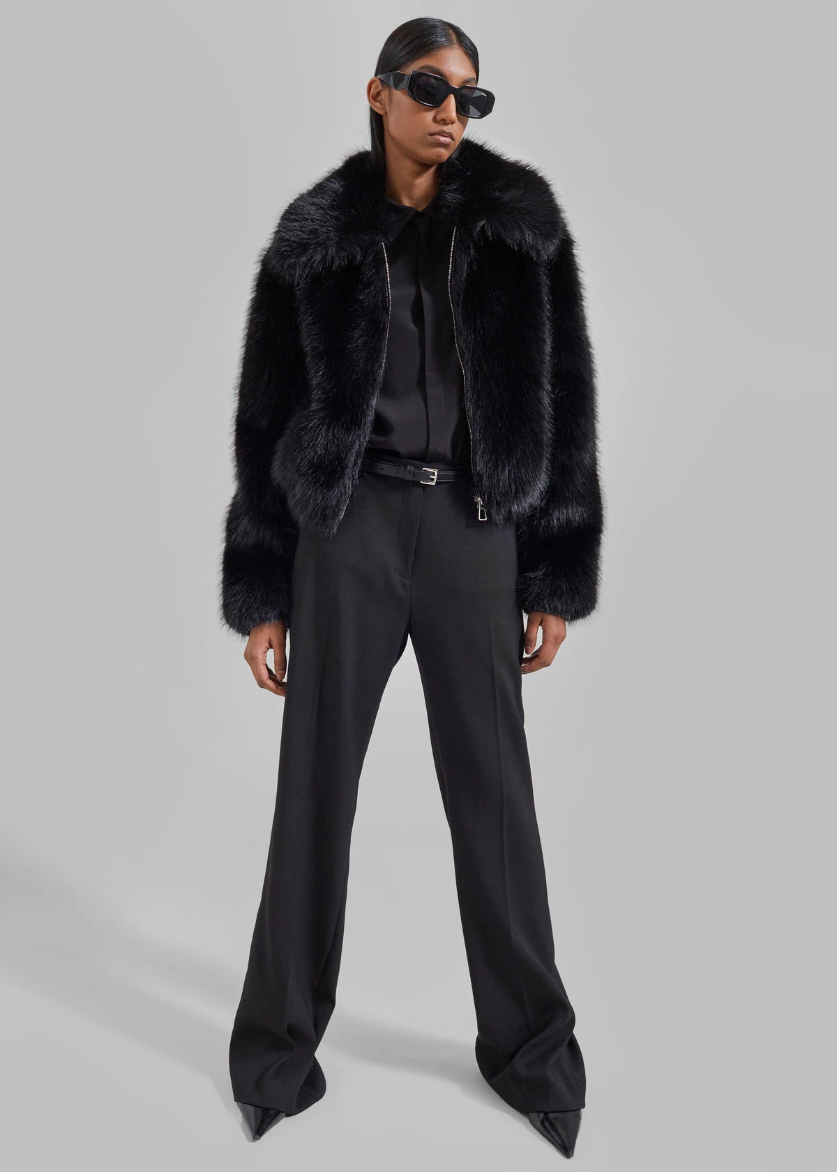 Hope Faux Fur Jacket - Black – view 7 of 9