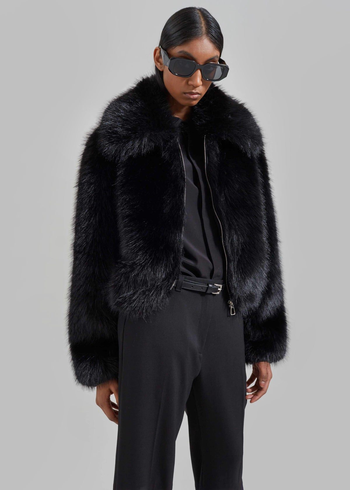 Hope Faux Fur Jacket - Black – view 5 of 9