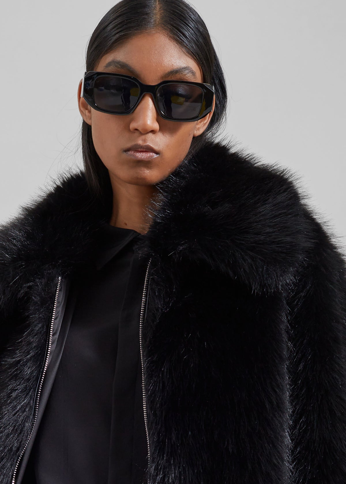Hope Faux Fur Jacket - Black – view 4 of 9