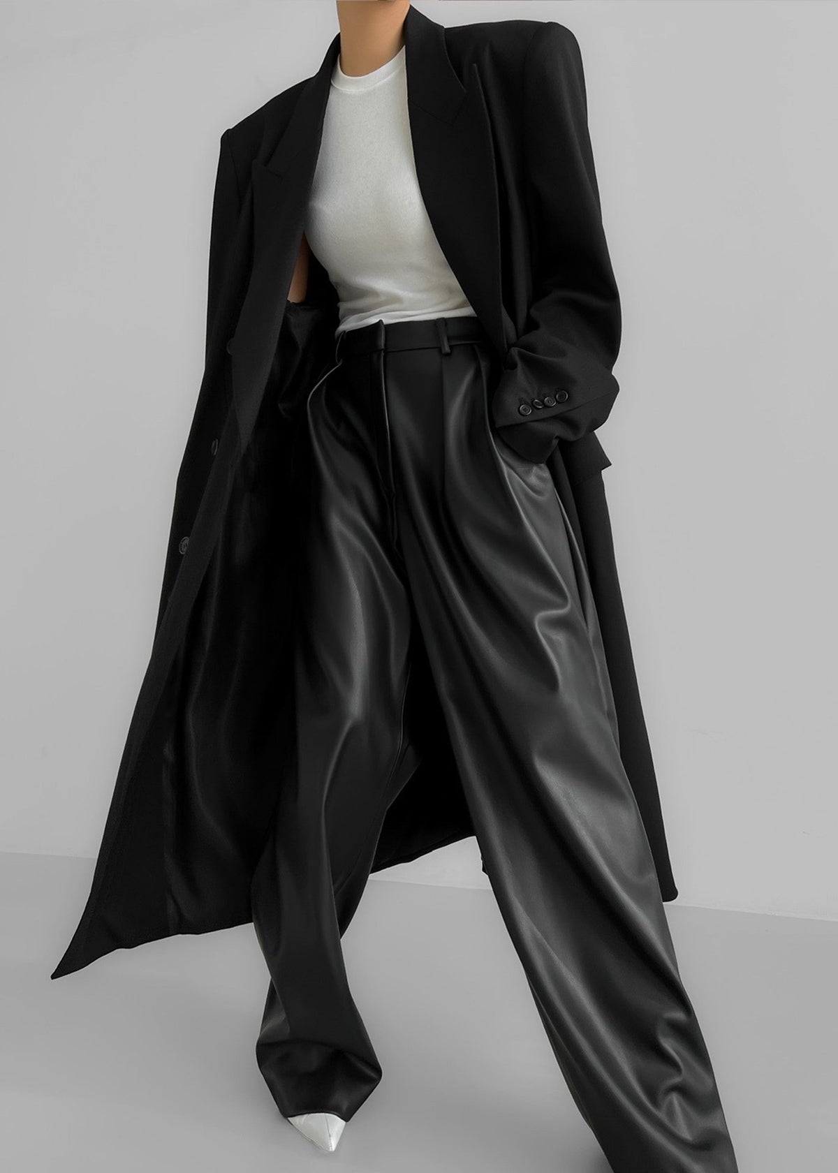 Helsinki Faux Leather Pants - Black – view 2 of 15