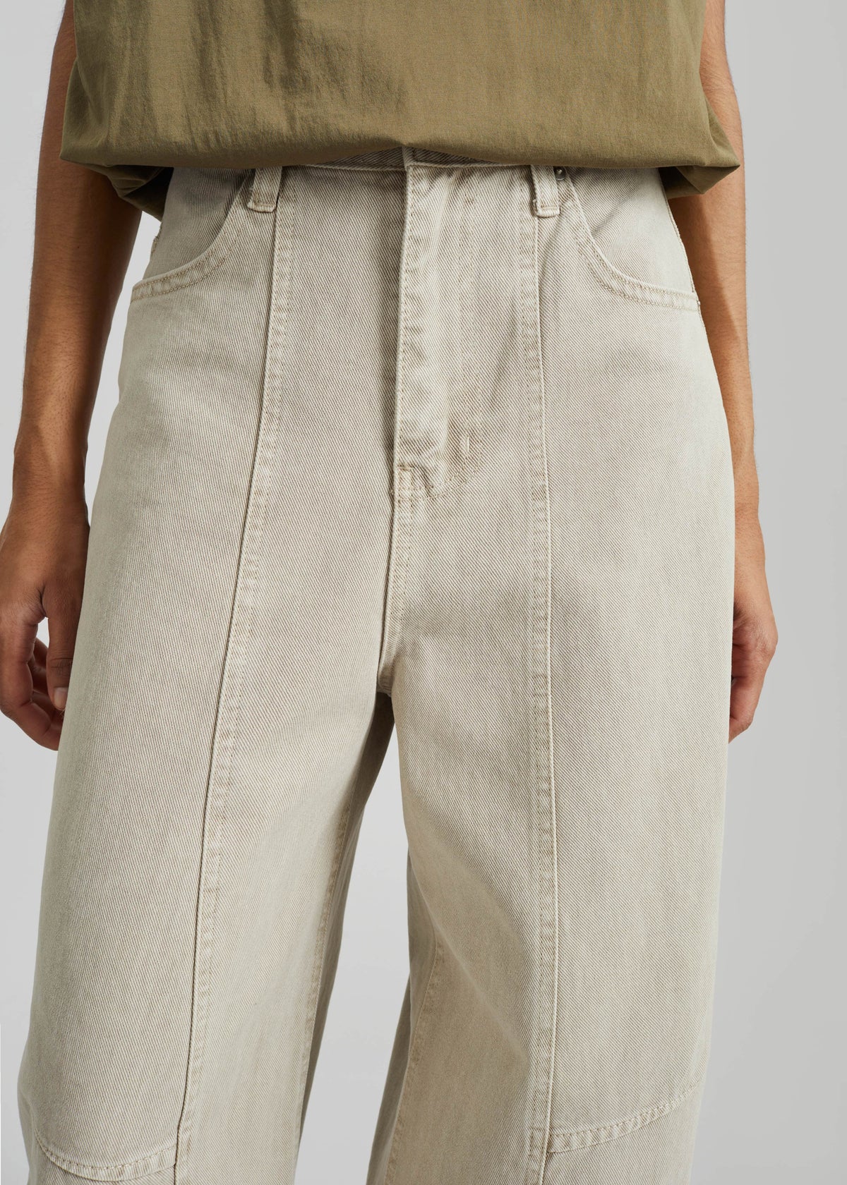 Idre Barrel Leg Jeans - Beige – view 3 of 8