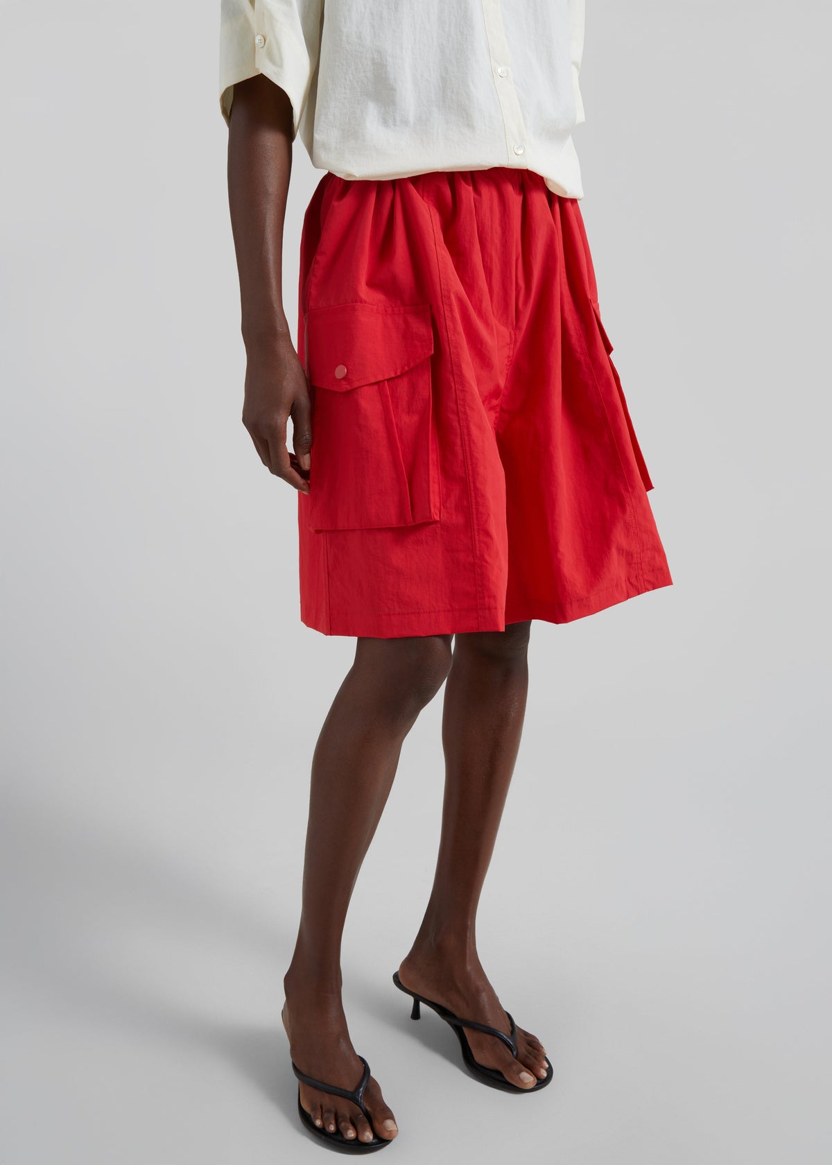 Igny Technical Cargo Bermuda Shorts - Red – view 2 of 6
