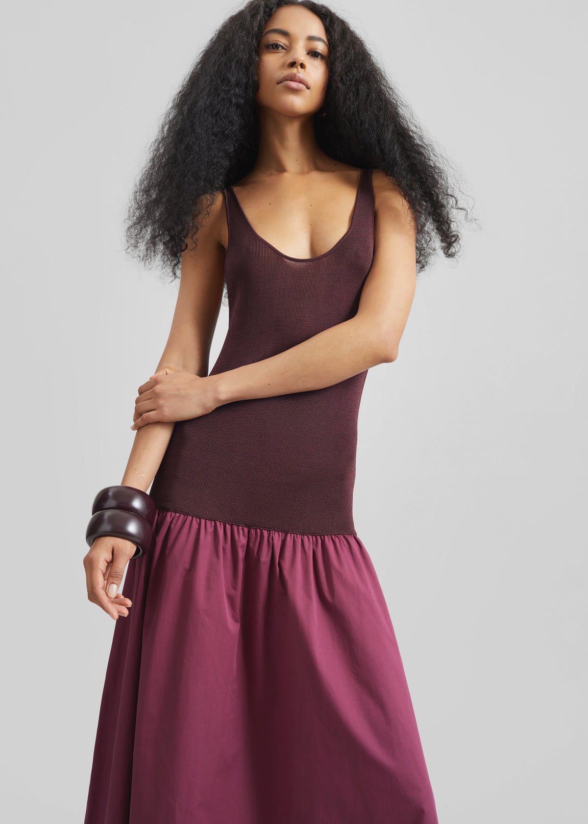 Iliya Drop Waist Maxi Dress - Burgundy – view 2 of 7