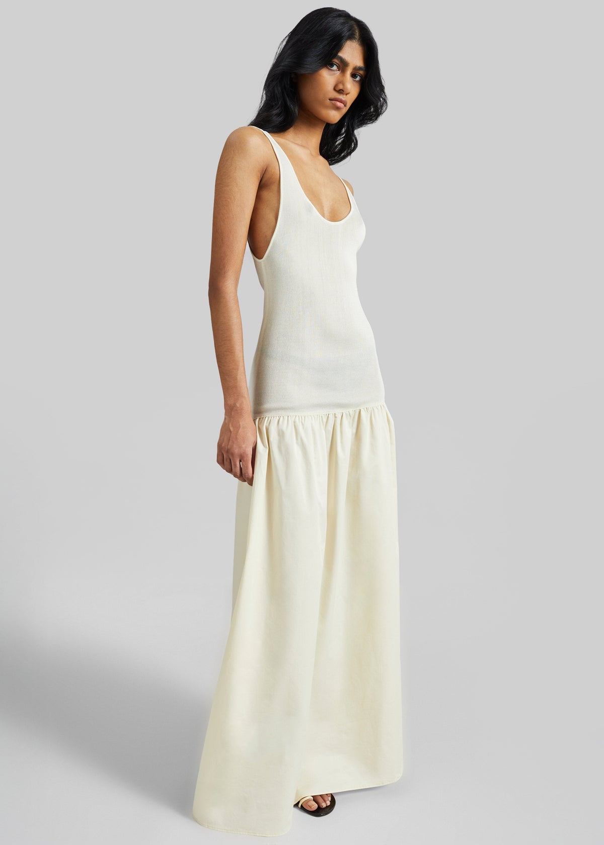 Iliya Drop Waist Maxi Dress - Cream – view 3 of 7