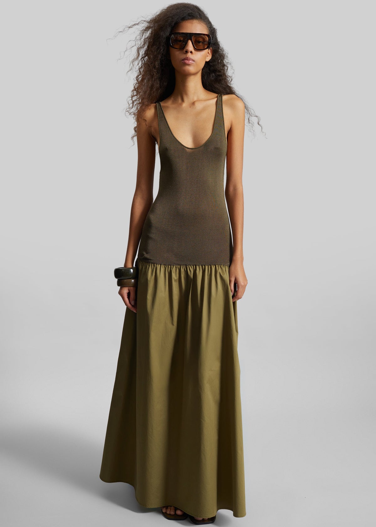 Iliya Drop Waist Maxi Dress - Olive – view 1 of 6