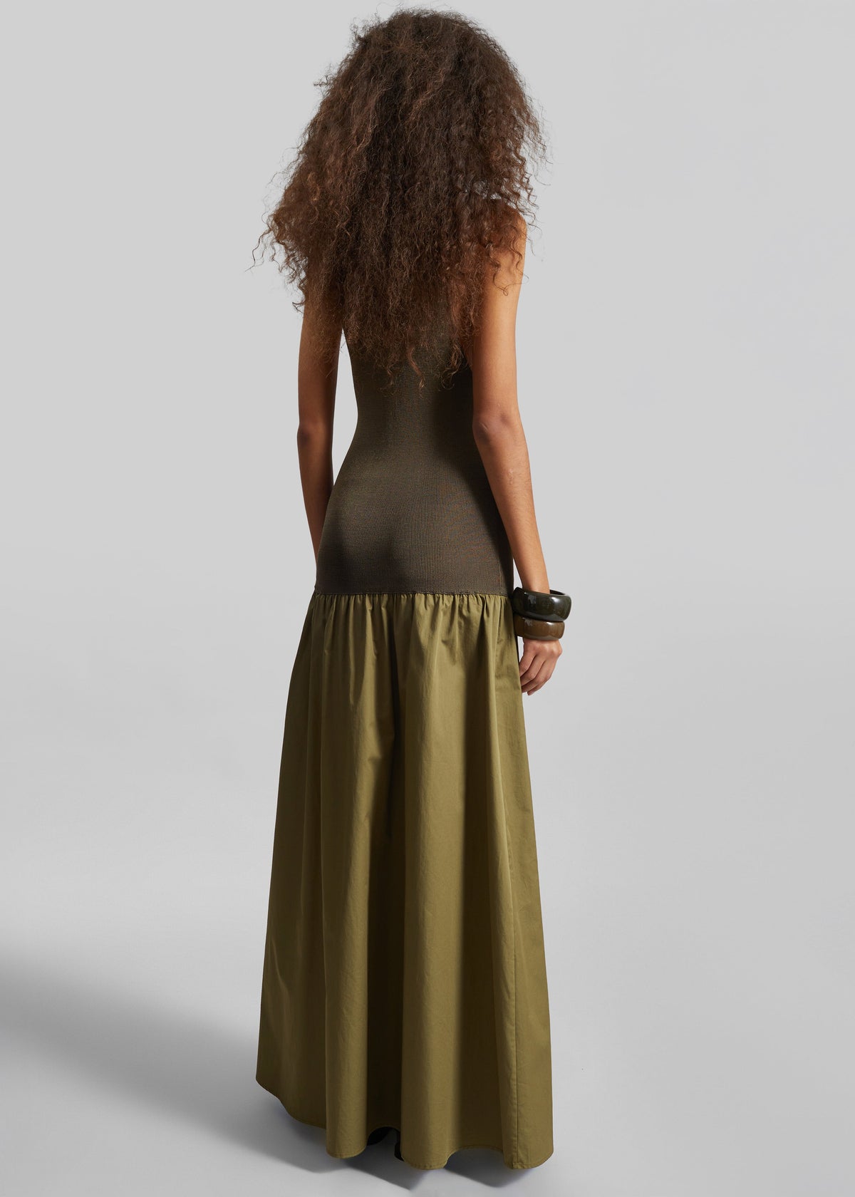 Iliya Drop Waist Maxi Dress - Olive – view 5 of 6