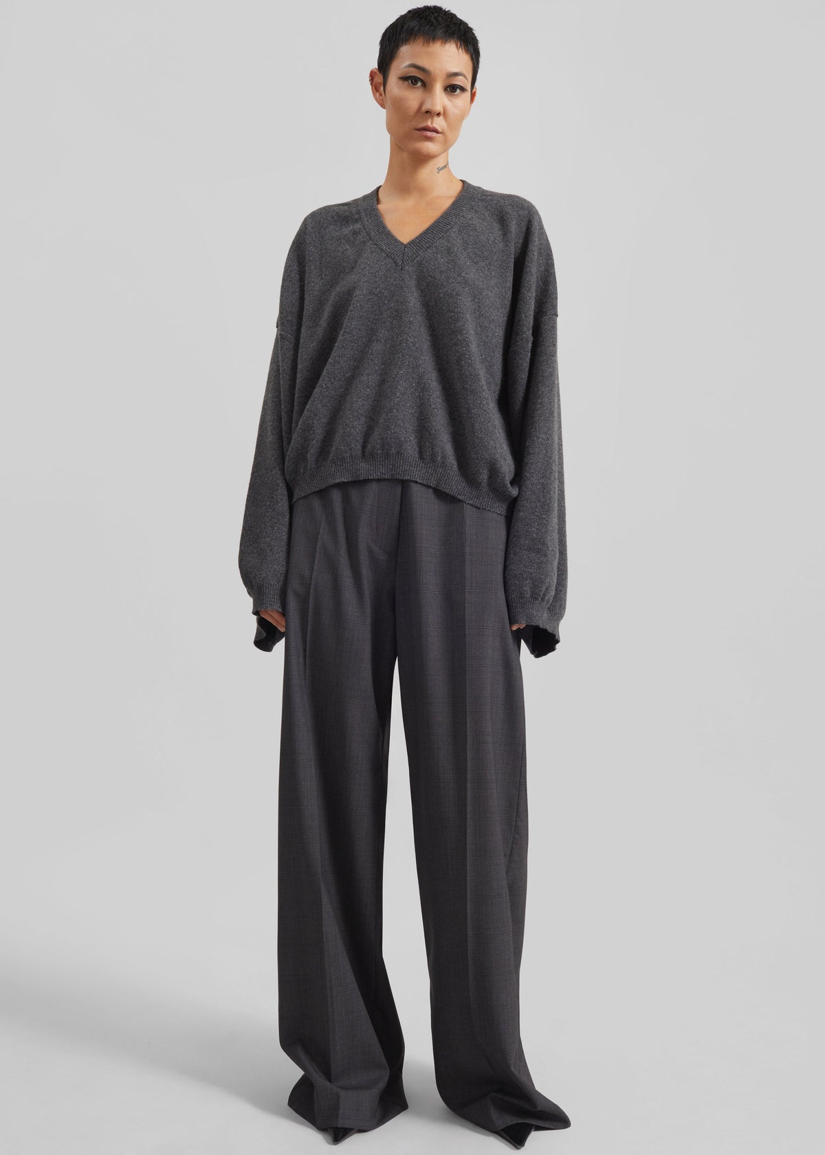 Ilston V-Neck Sweater - Grey – view 6 of 10