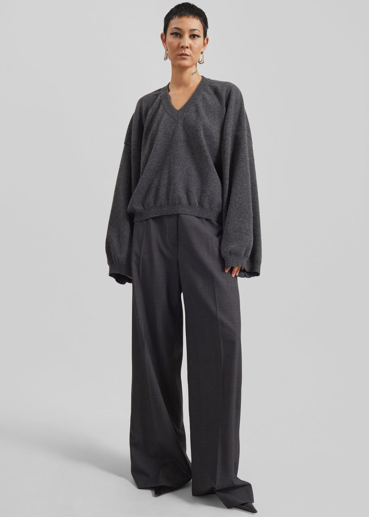 Ilston V-Neck Sweater - Grey – view 7 of 10