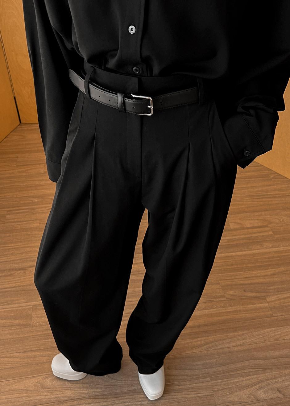 Gelso Pleated Trousers - Black – view 11 of 14
