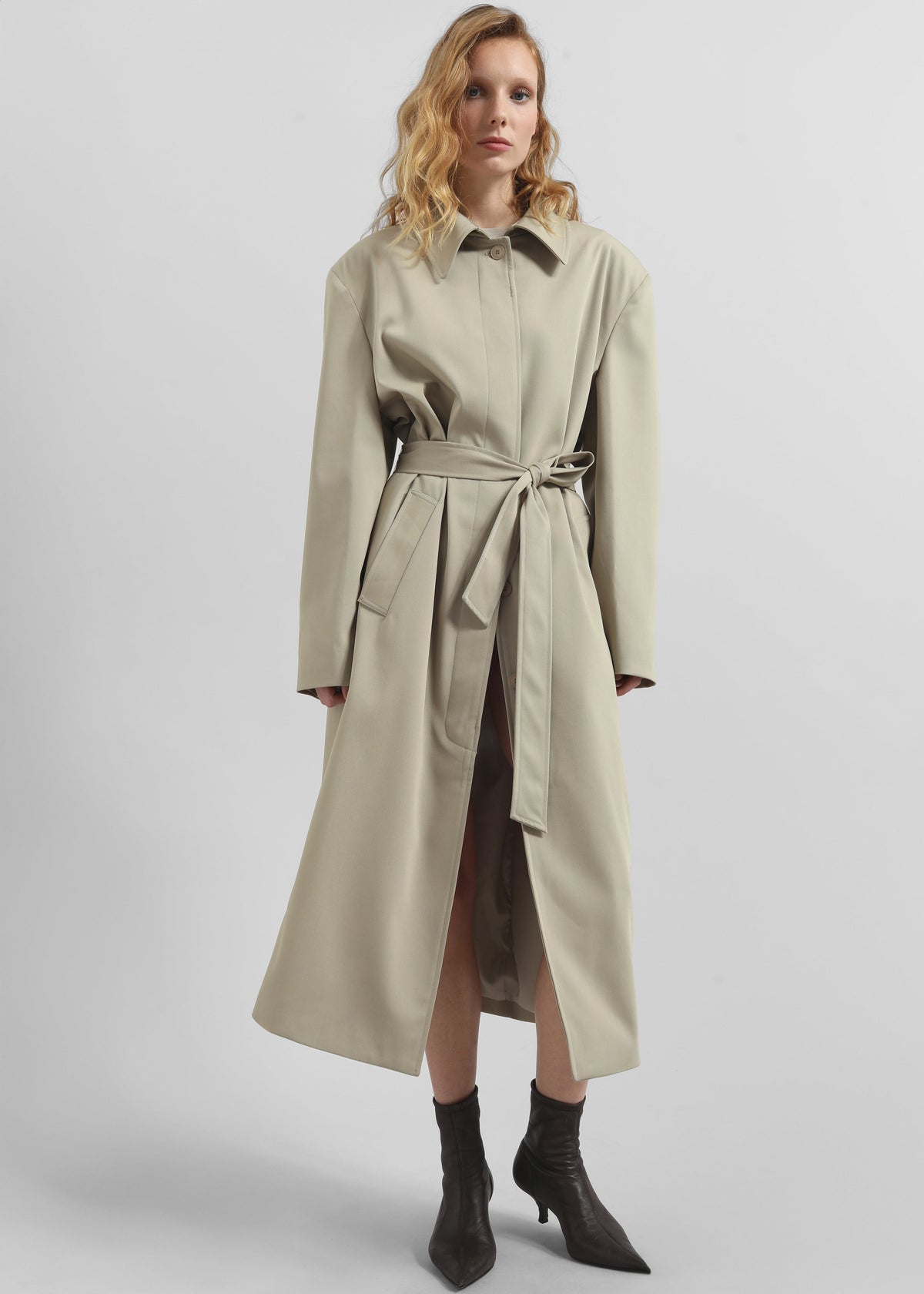 Indore Long Coat - Beige – view 6 of 10