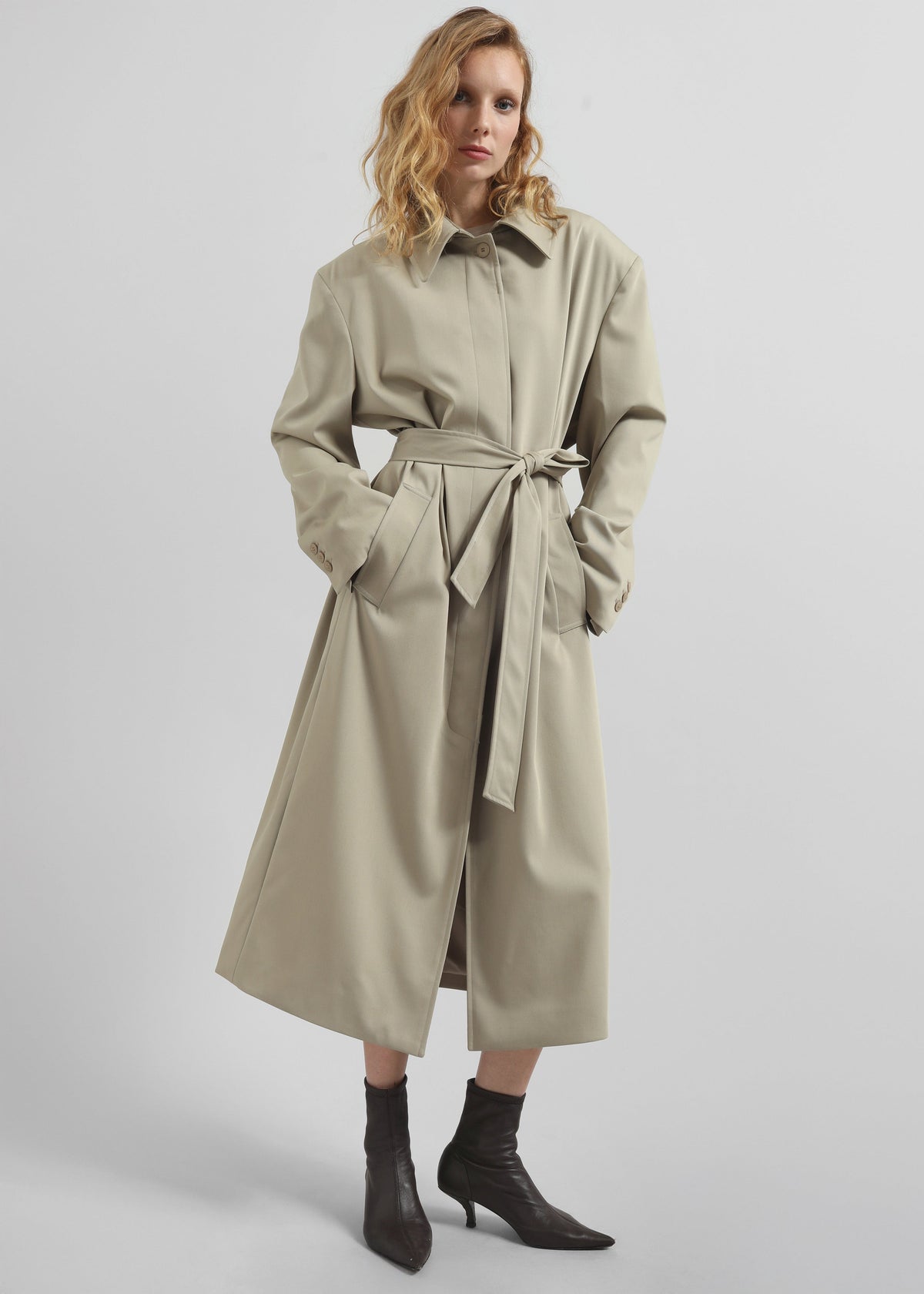 Indore Long Coat - Beige – view 3 of 10