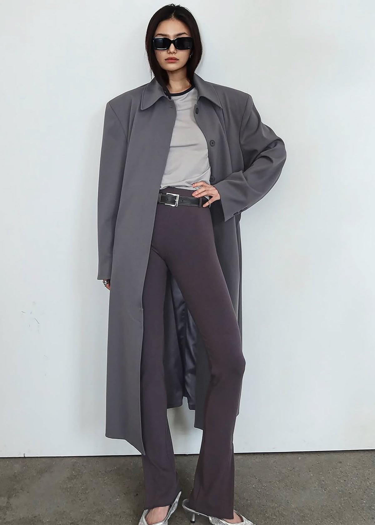 Indore Long Coat - Grey – view 1 of 9