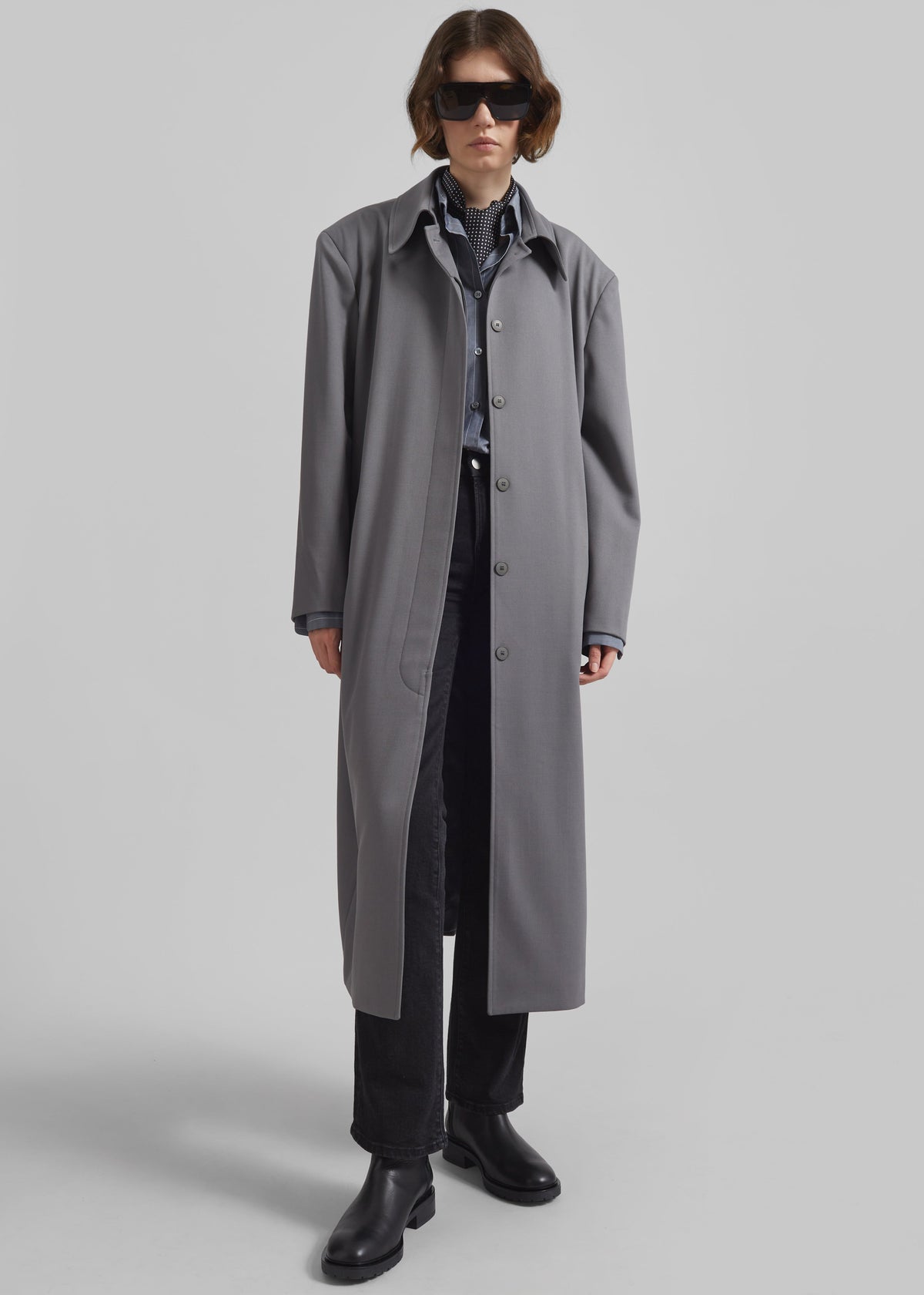Indore Long Coat - Grey – view 3 of 9