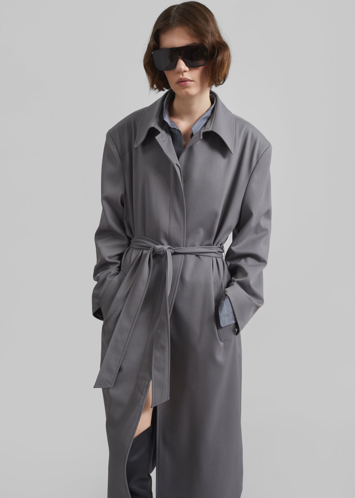 Indore Long Coat - Grey – view 4 of 9