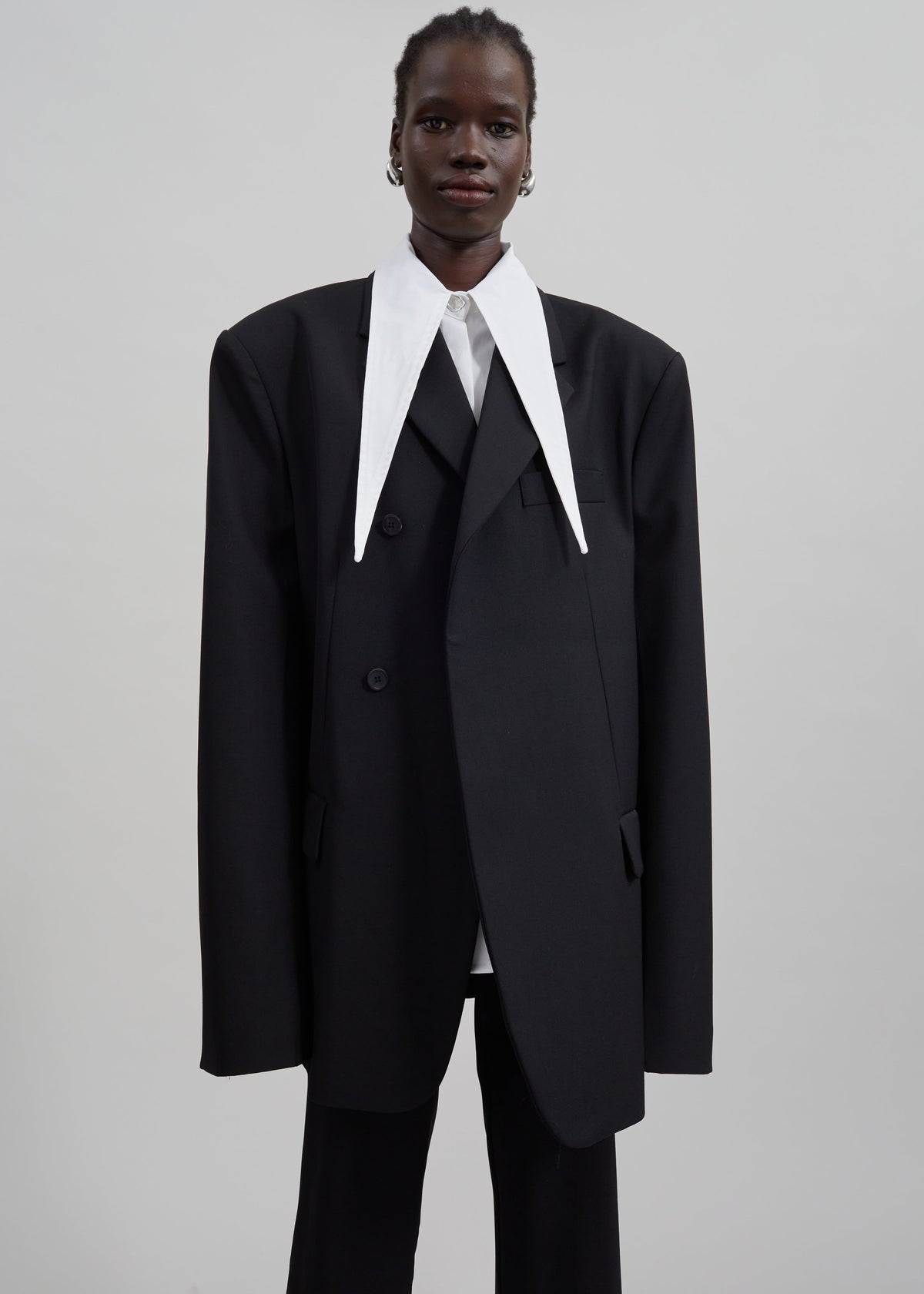 Klara Long Collar Shirt - White – view 6 of 12