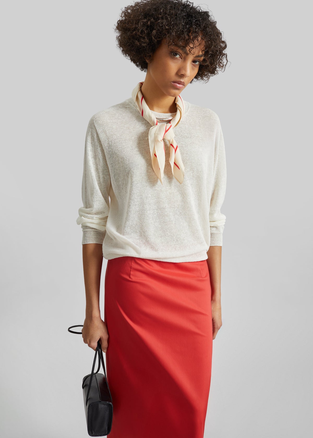 Ivrea Sheer Knit Top - Ivory – view 2 of 13