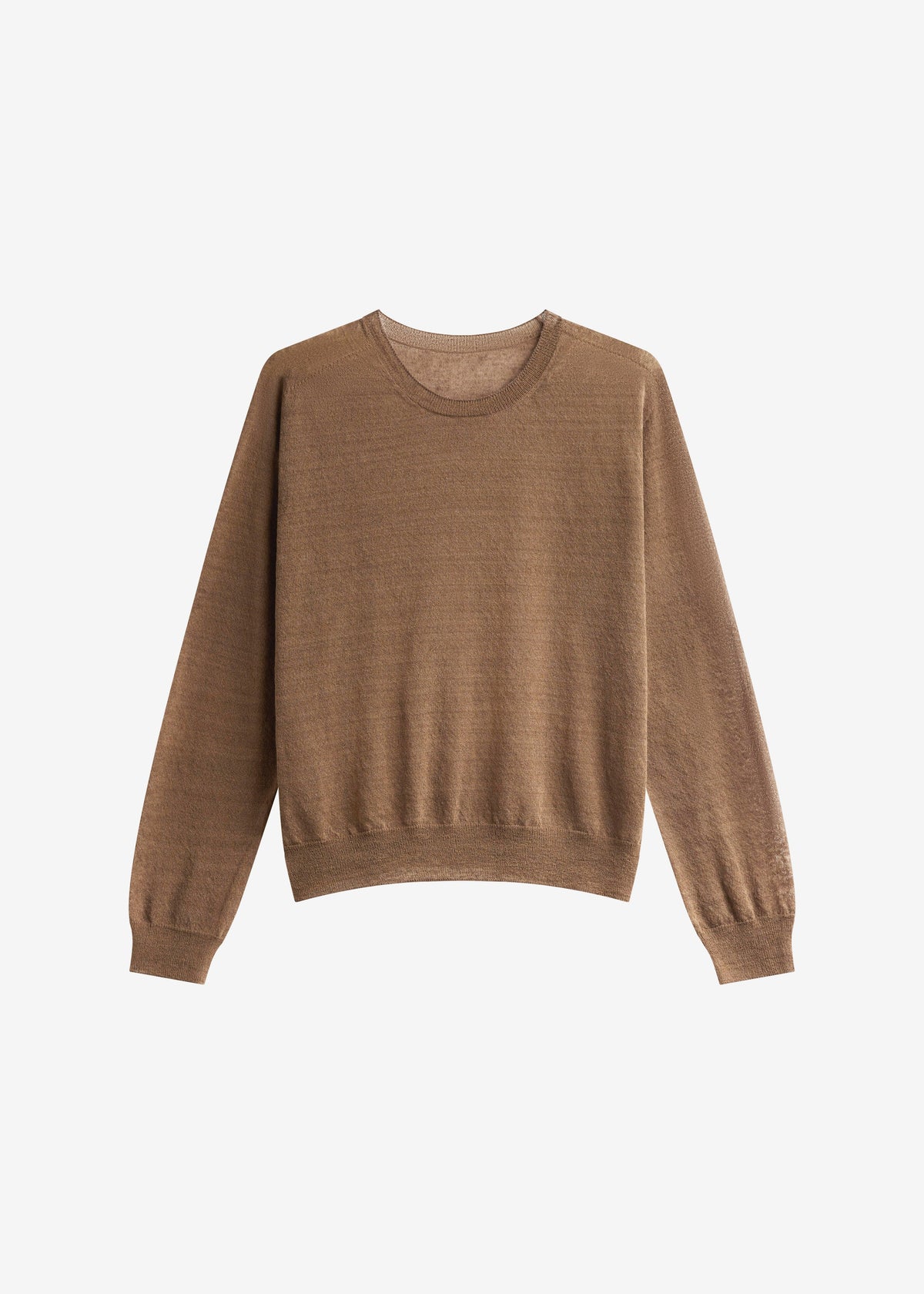 Ivrea Sheer Knit Top - Olive Brown – view 8 of 8