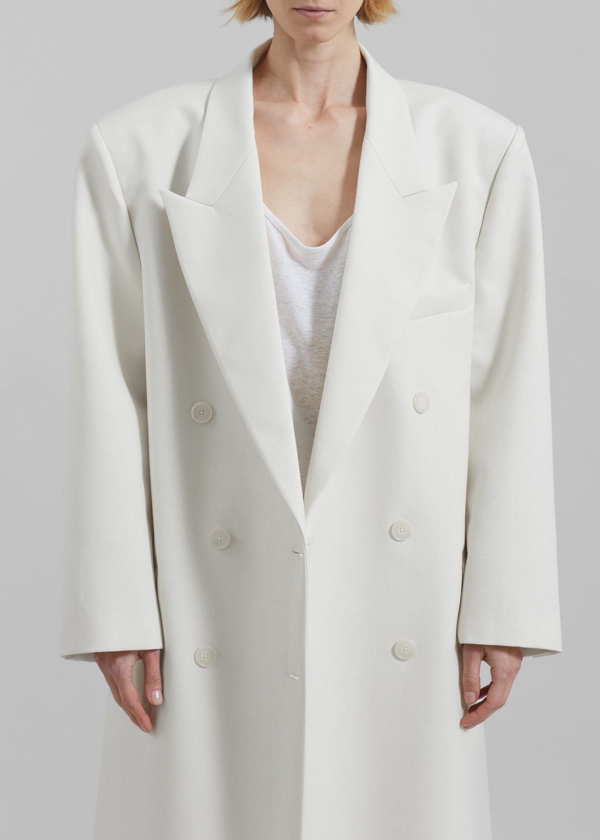 Jane Long Coat - White – view 4 of 10