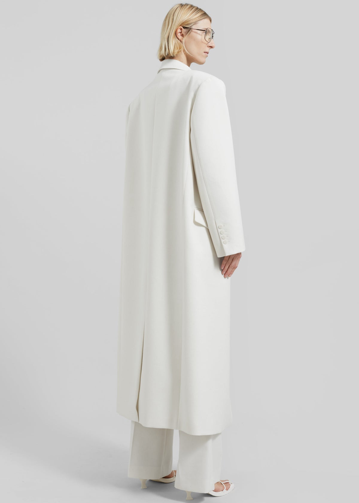 Jane Long Coat - White – view 9 of 10