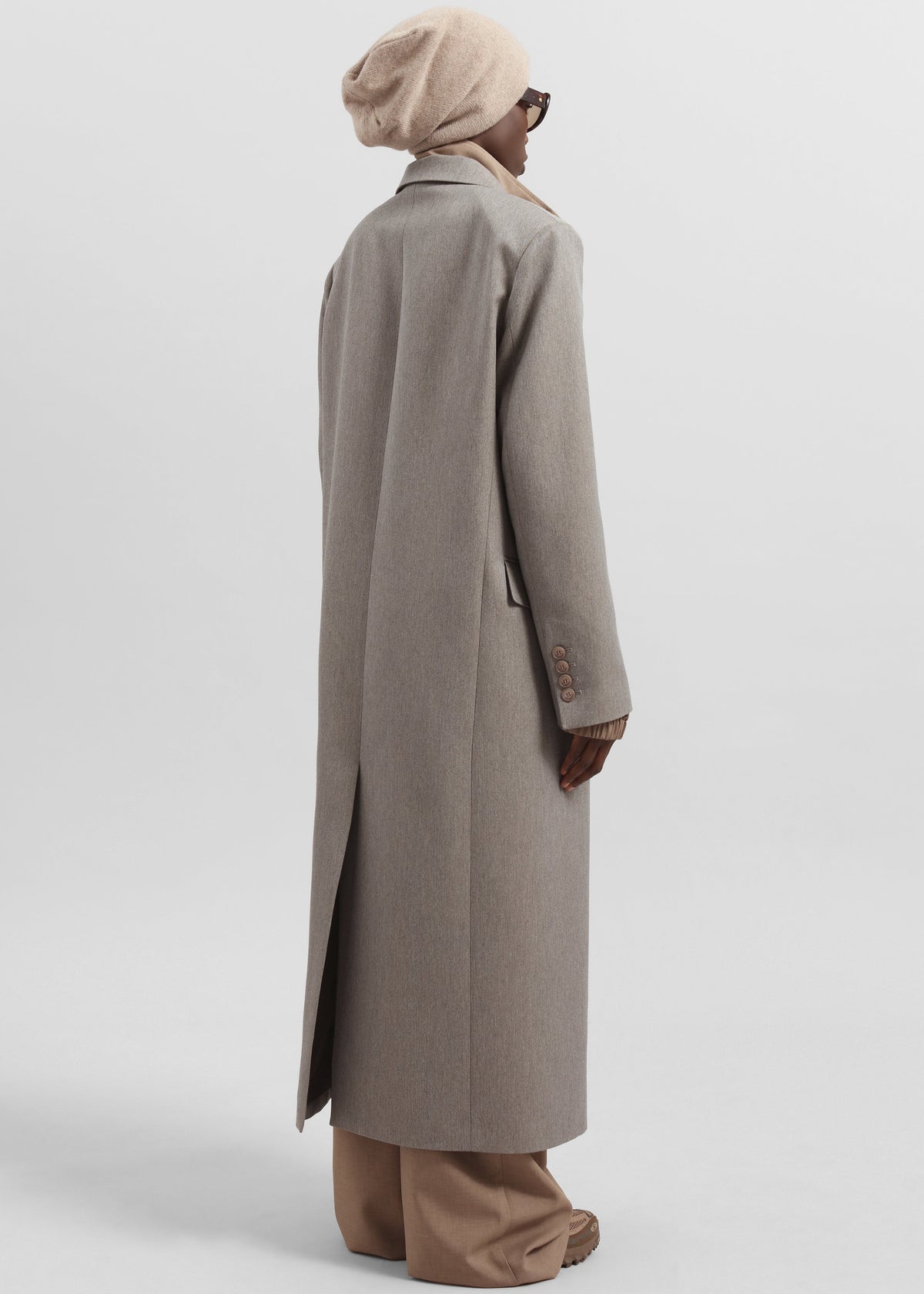 Jane Long Coat - Taupe Melange – view 9 of 10