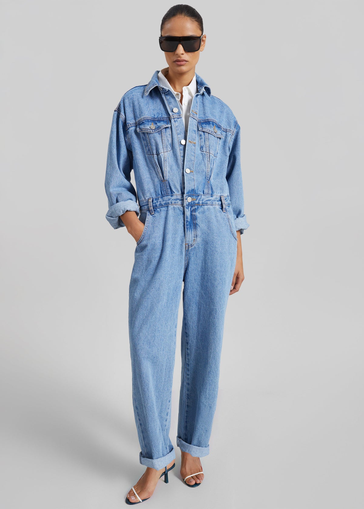 Jas Denim Jumpsuit - Dark Indigo – view 1 of 7