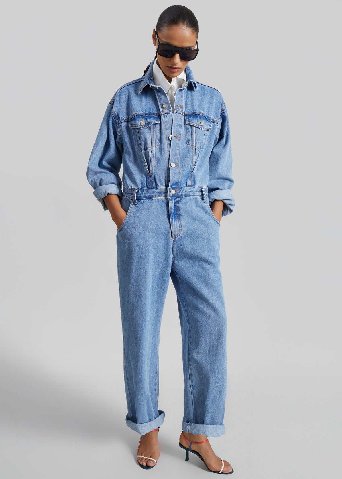 Jas Denim Jumpsuit - Dark Indigo – view 3 of 7