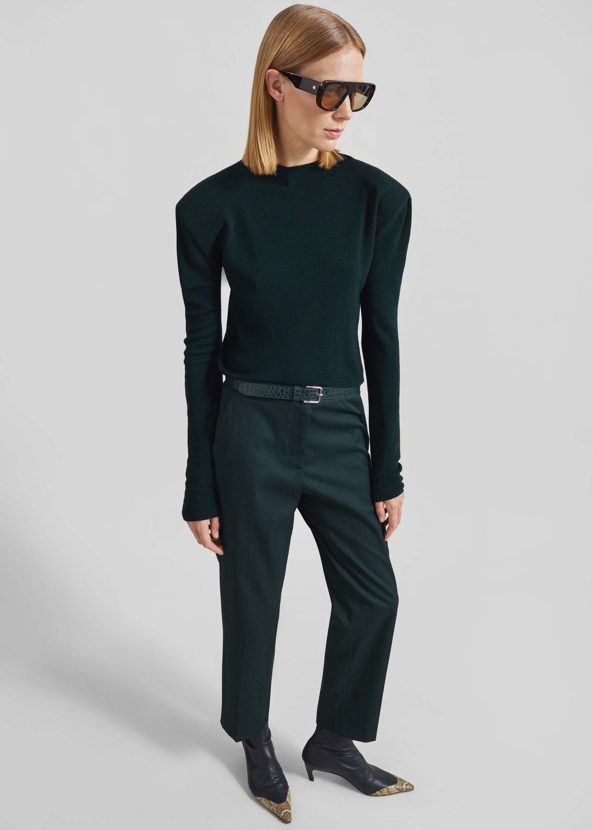 Jet Slim Tailored Trousers - Bottle Green – view 2 of 7