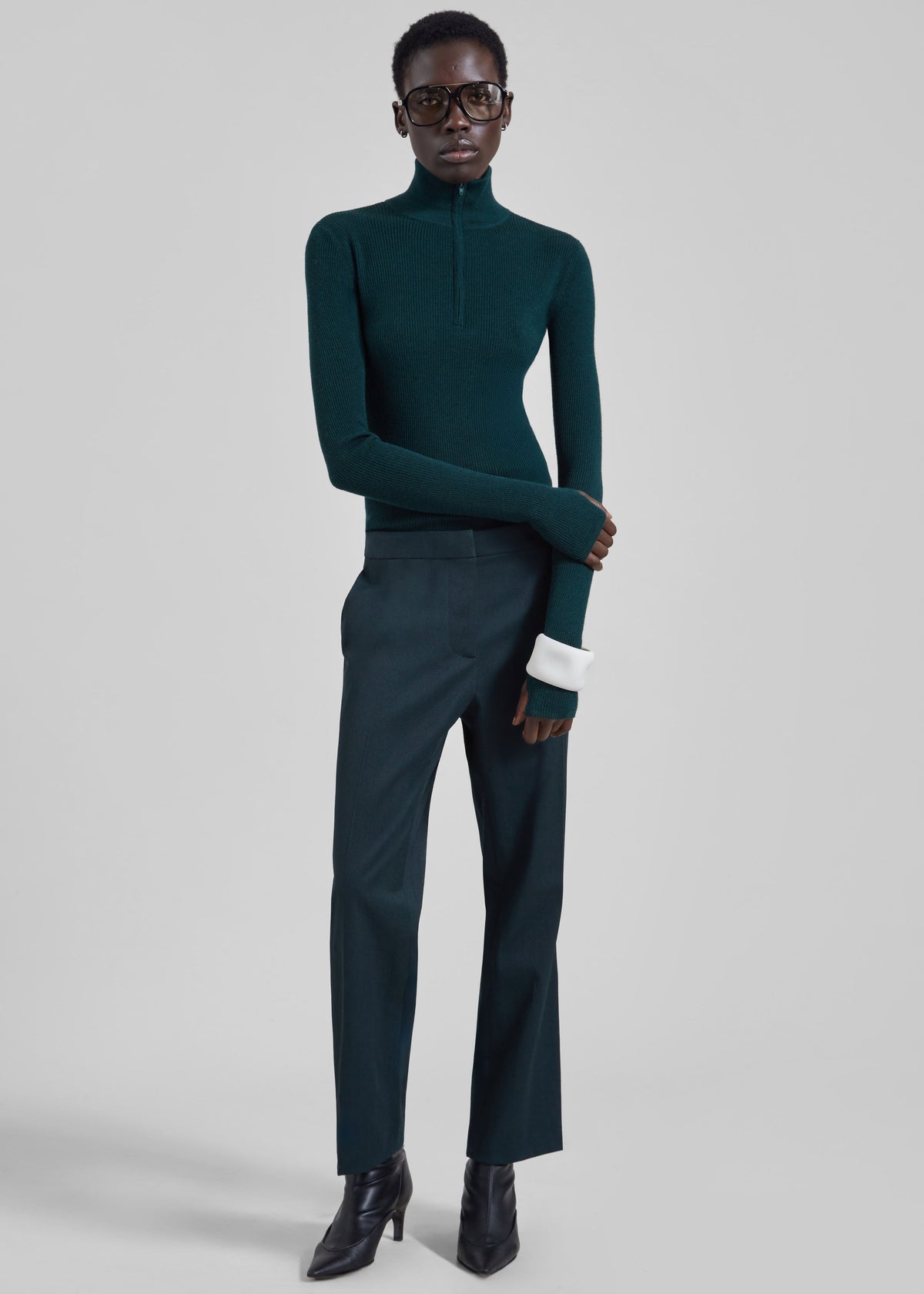 Jet Slim Tailored Trousers - Bottle Green – view 4 of 7