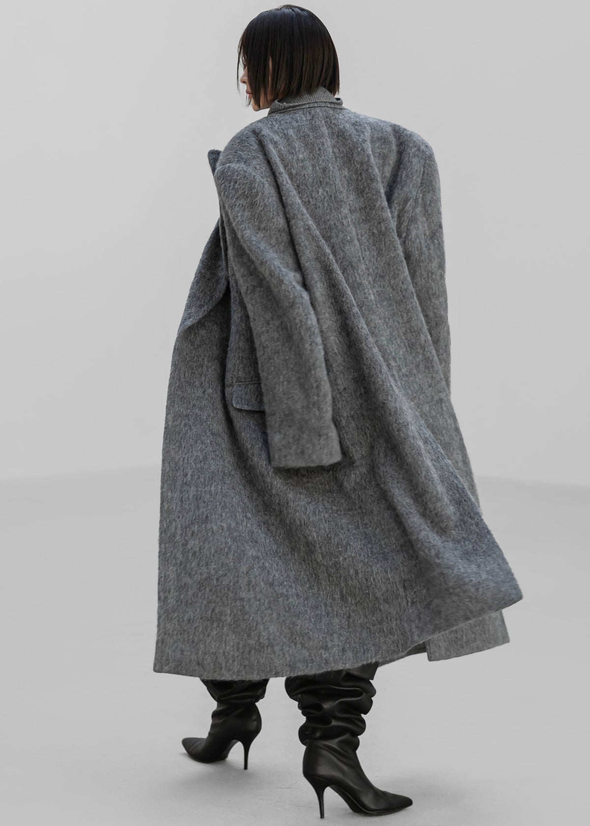 John Oversized Coat - Grey – view 8 of 8