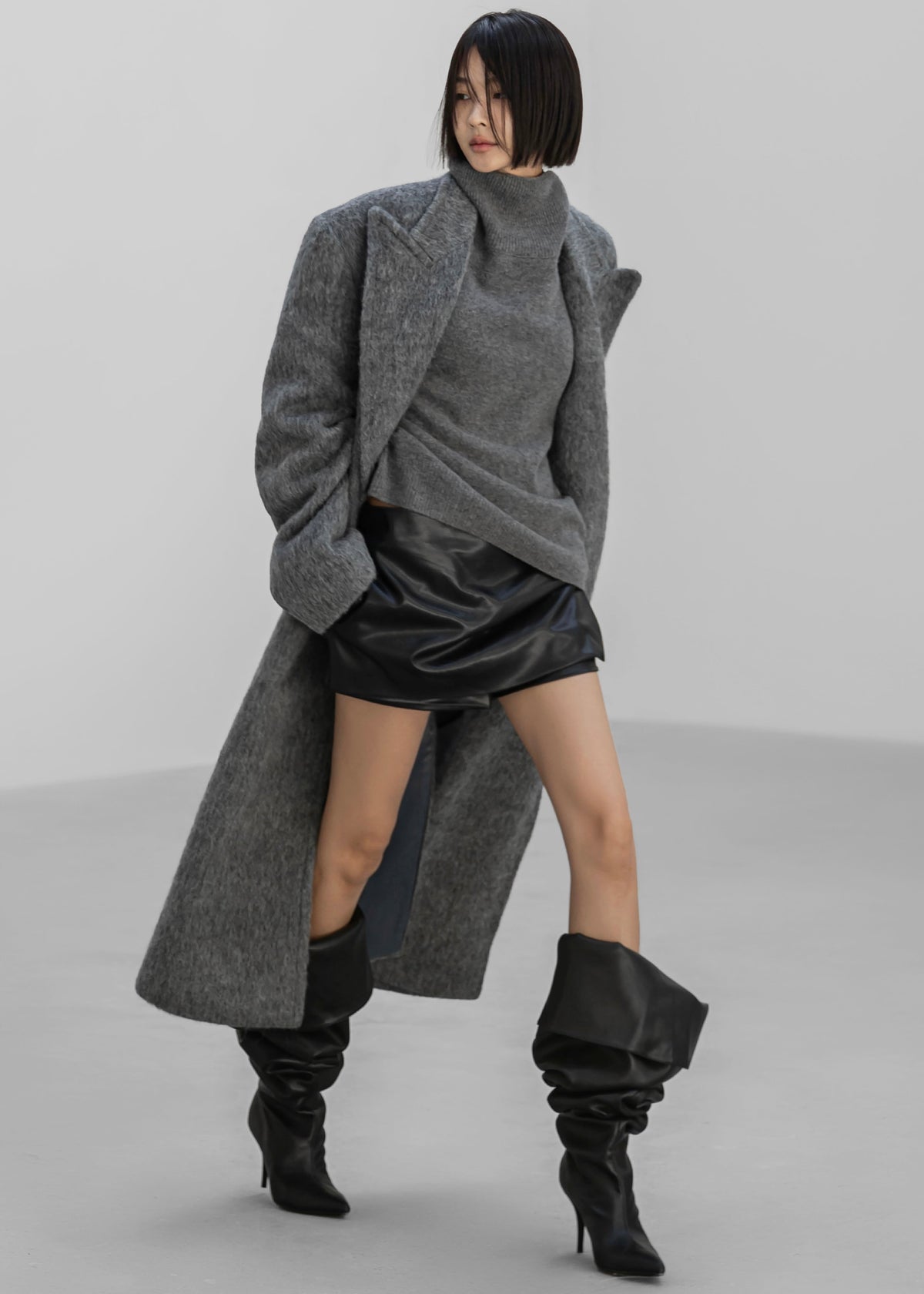 John Oversized Coat - Grey – view 3 of 8