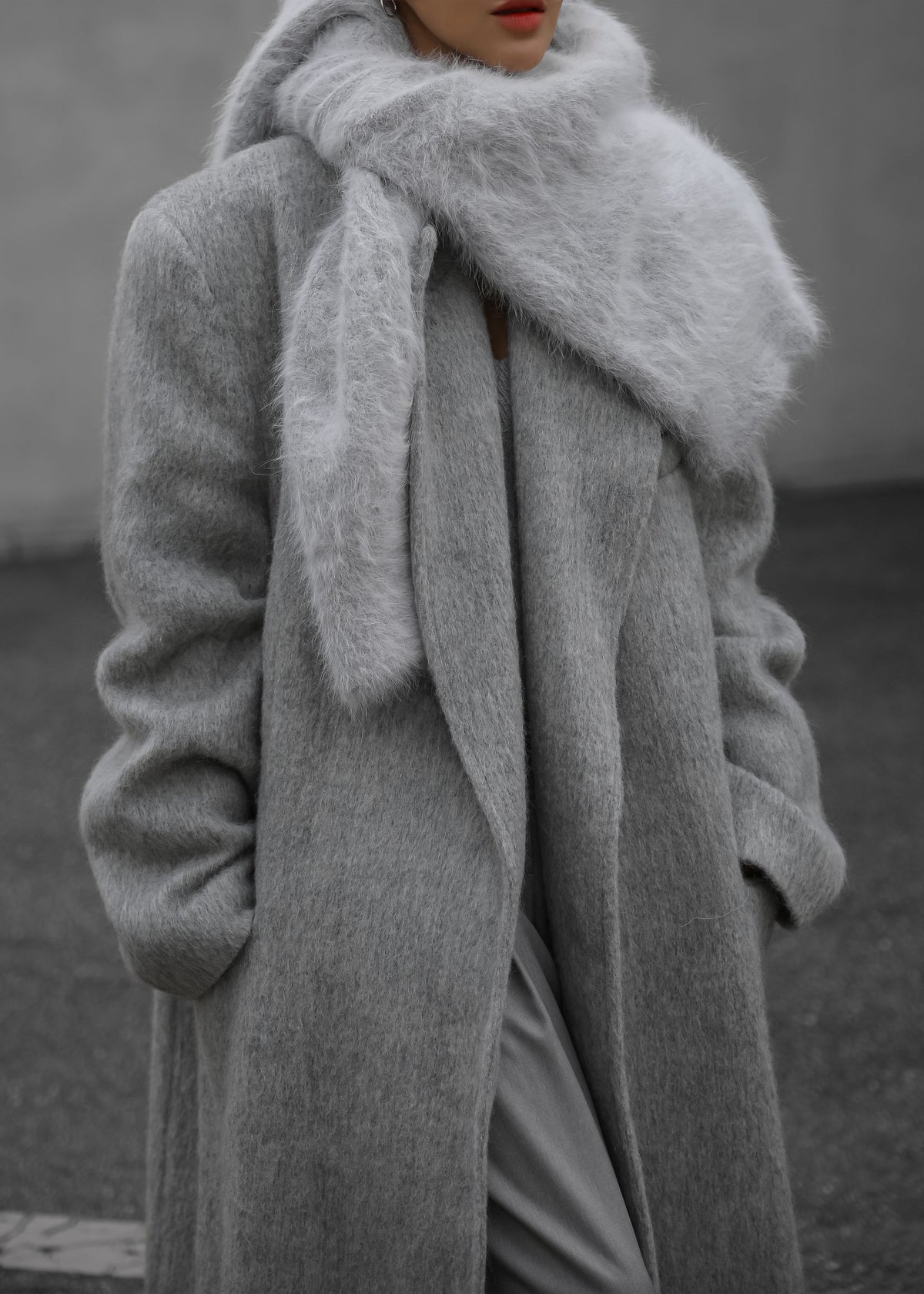 John Oversized Coat - Light Grey – view 4 of 12