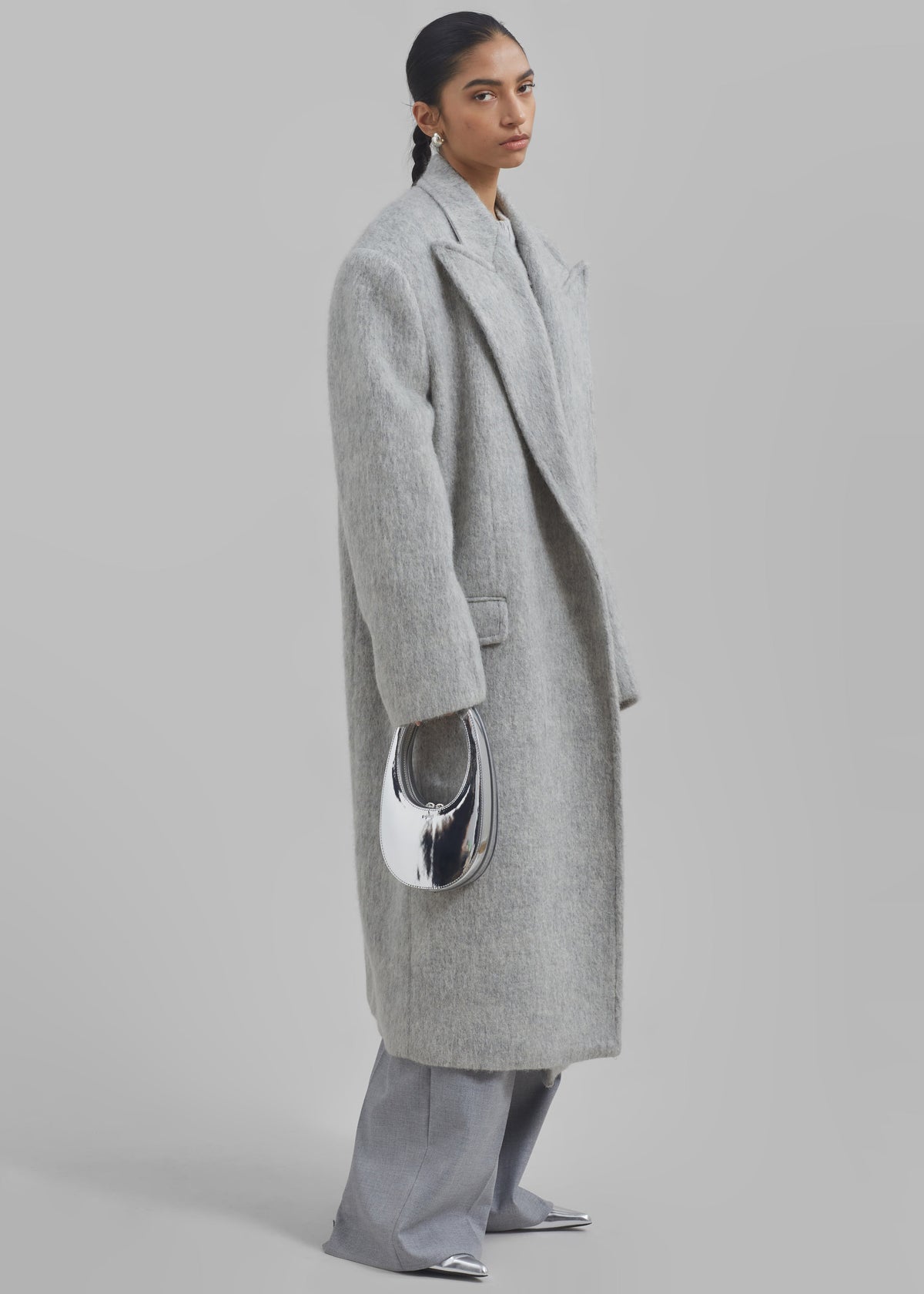John Oversized Coat - Light Grey – view 8 of 12