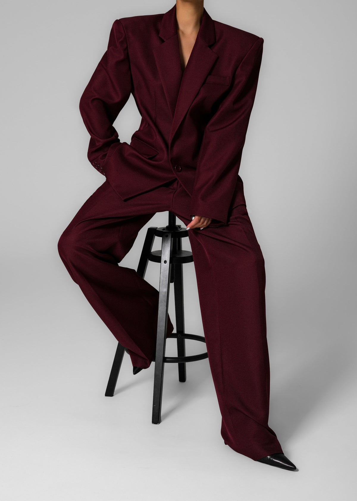 Jun Blazer - Burgundy – view 5 of 20