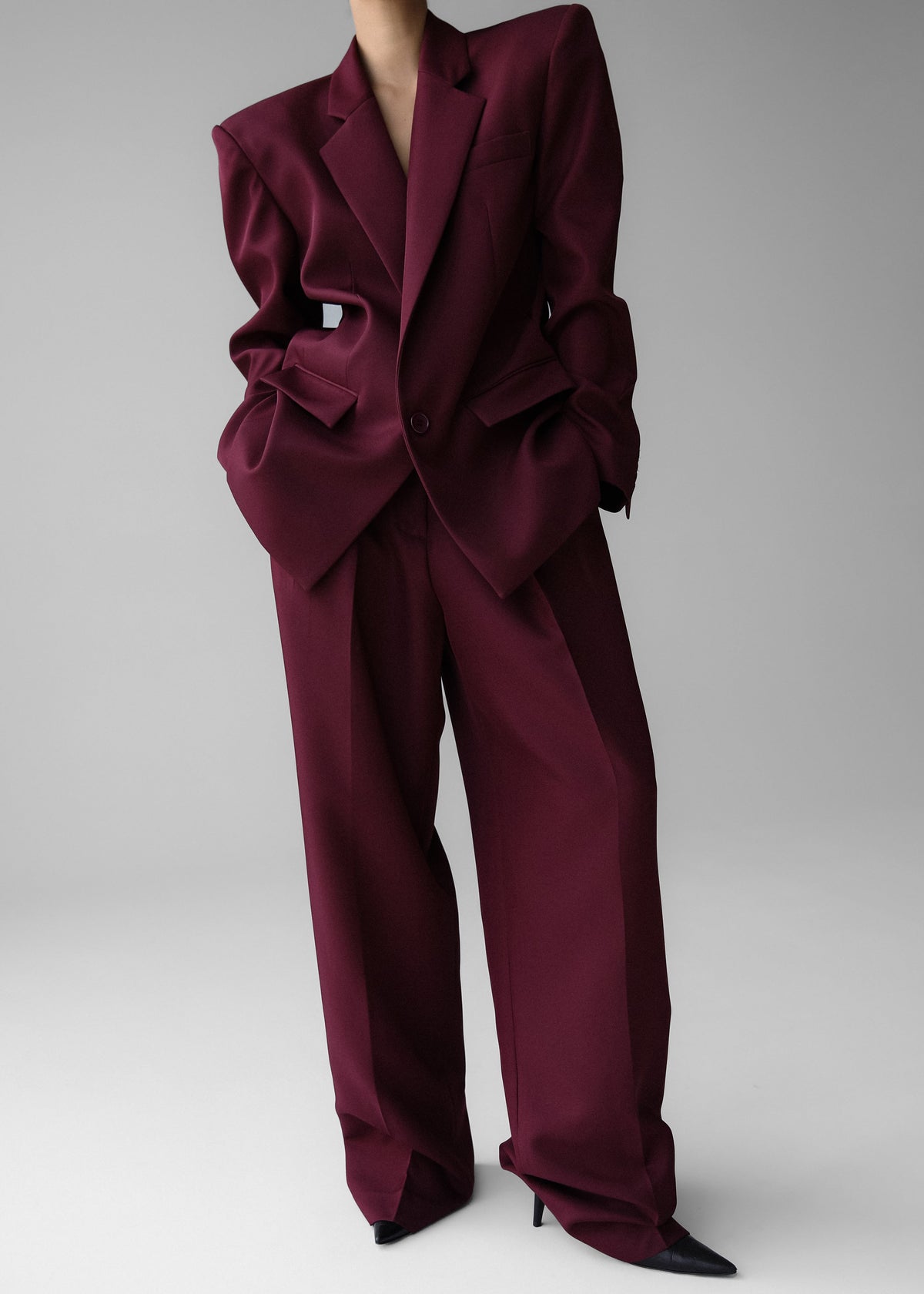 Jun Blazer - Burgundy – view 2 of 20