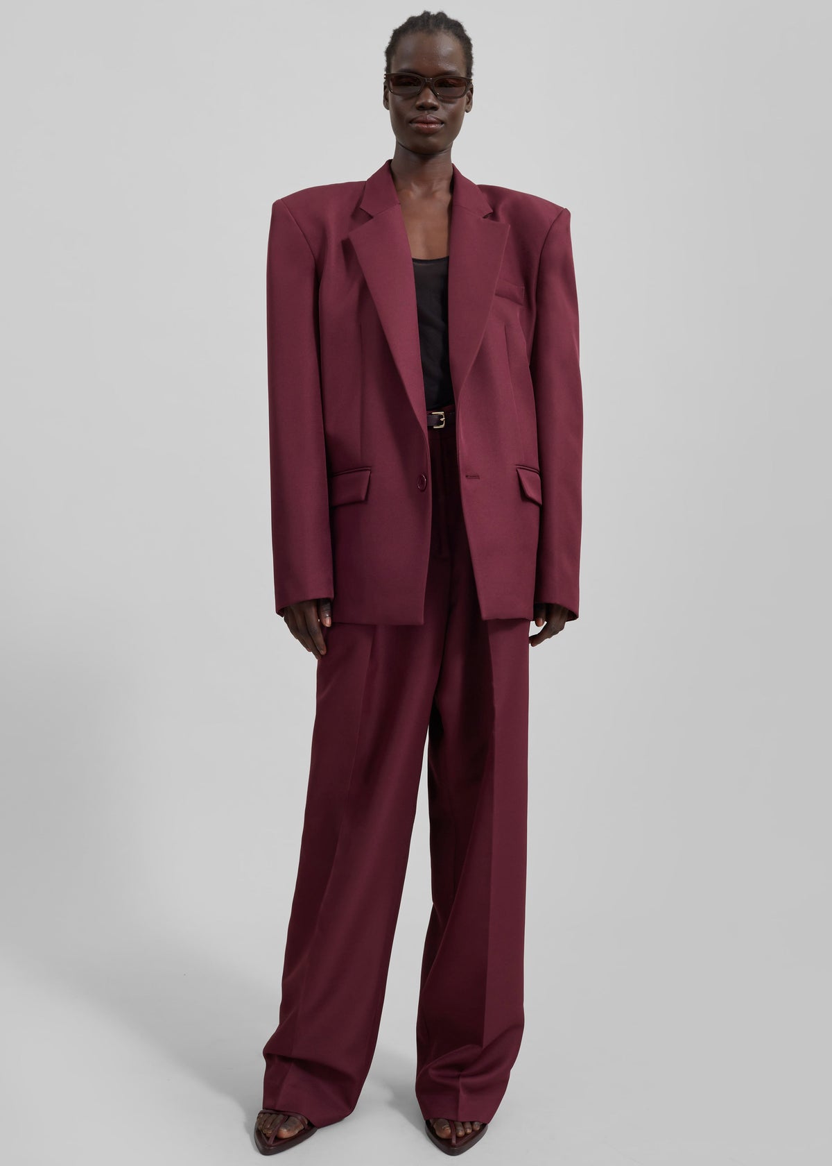 Jun Blazer - Burgundy – view 3 of 20