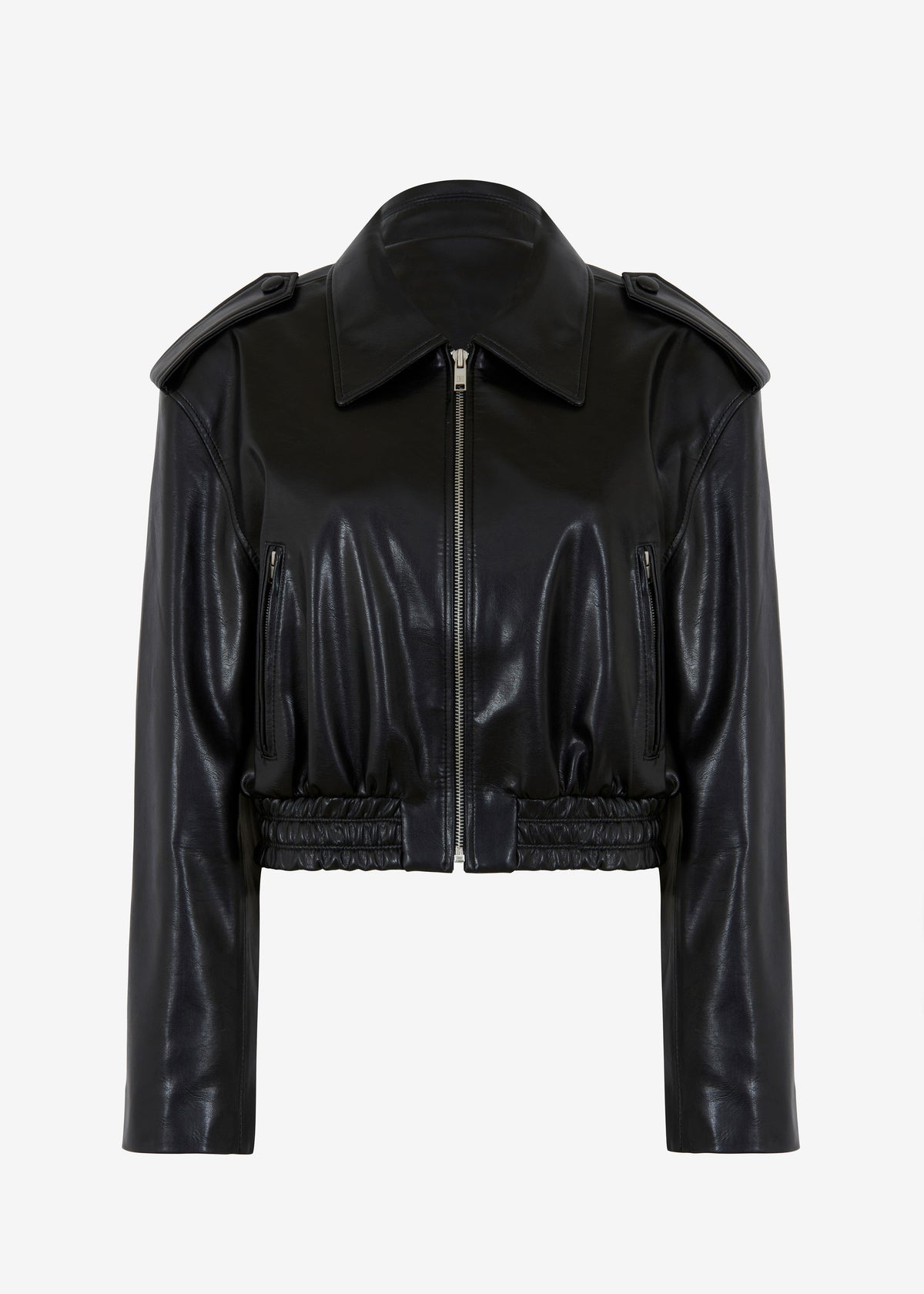 Kaia Cropped Bomber - Black – view 10 of 10