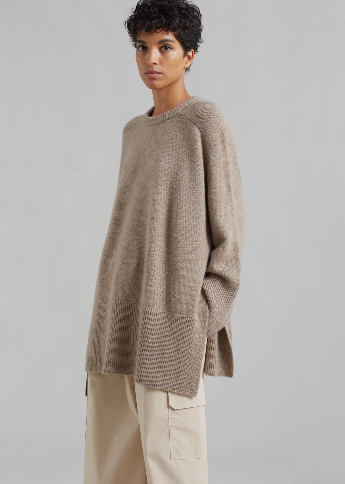 Kairon Cashmere Crewneck Sweater - Beige – view 1 of 12