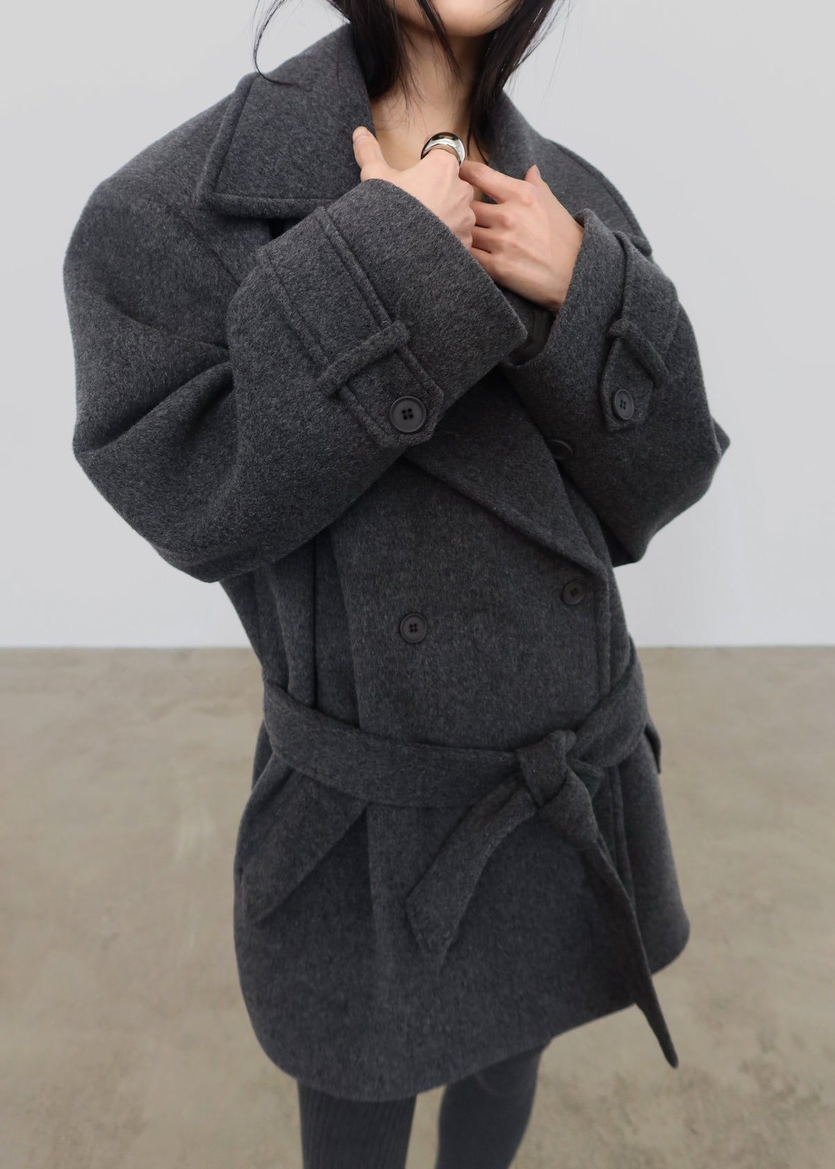 Kalmar Wool Peacoat - Grey – view 5 of 6