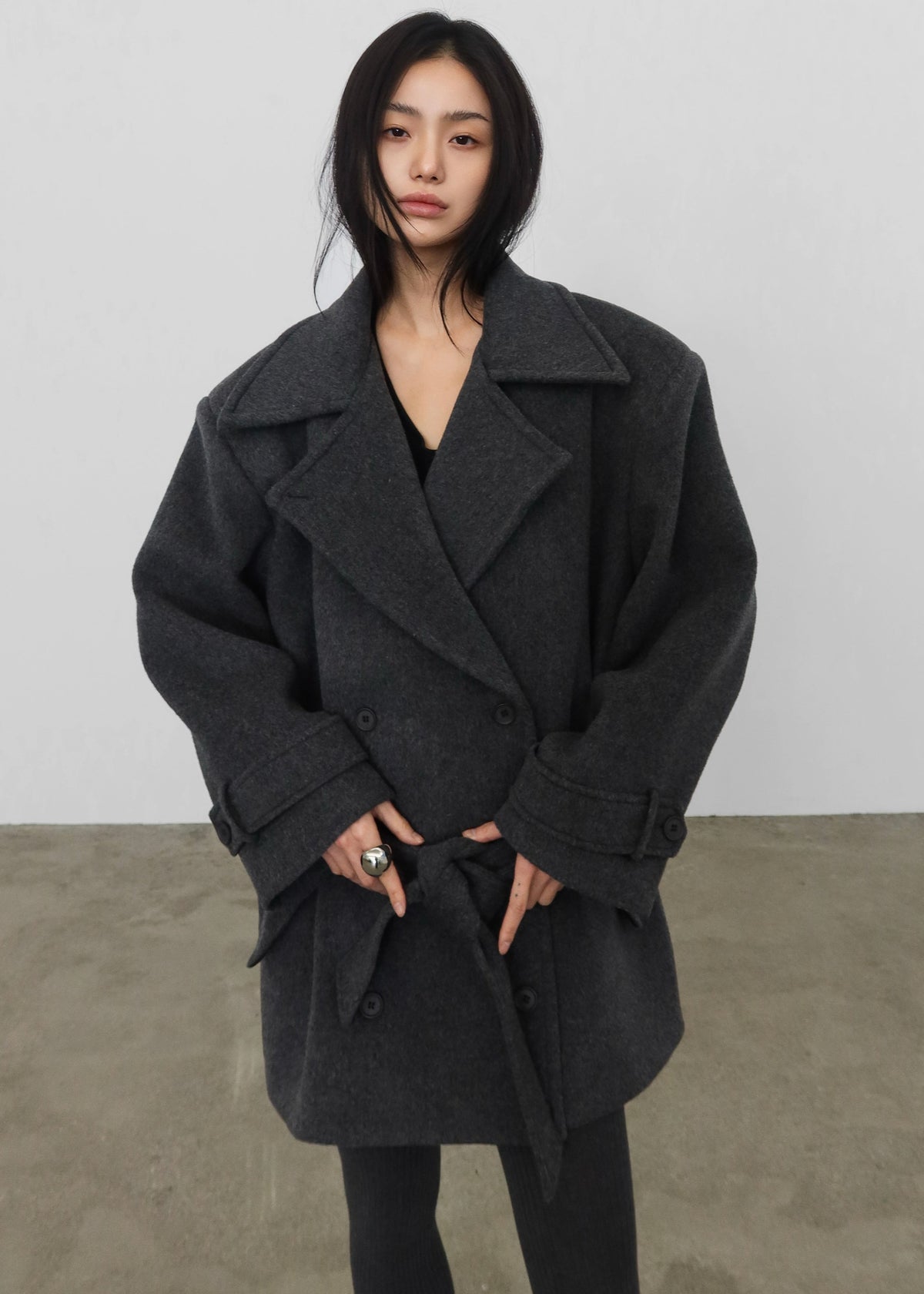 Kalmar Wool Peacoat - Grey – view 6 of 6