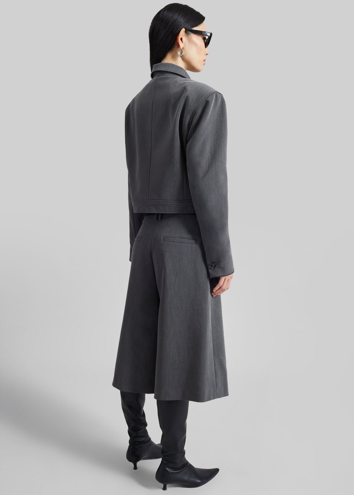 Kalvo Belted Bermuda Shorts - Dark Grey – view 8 of 9