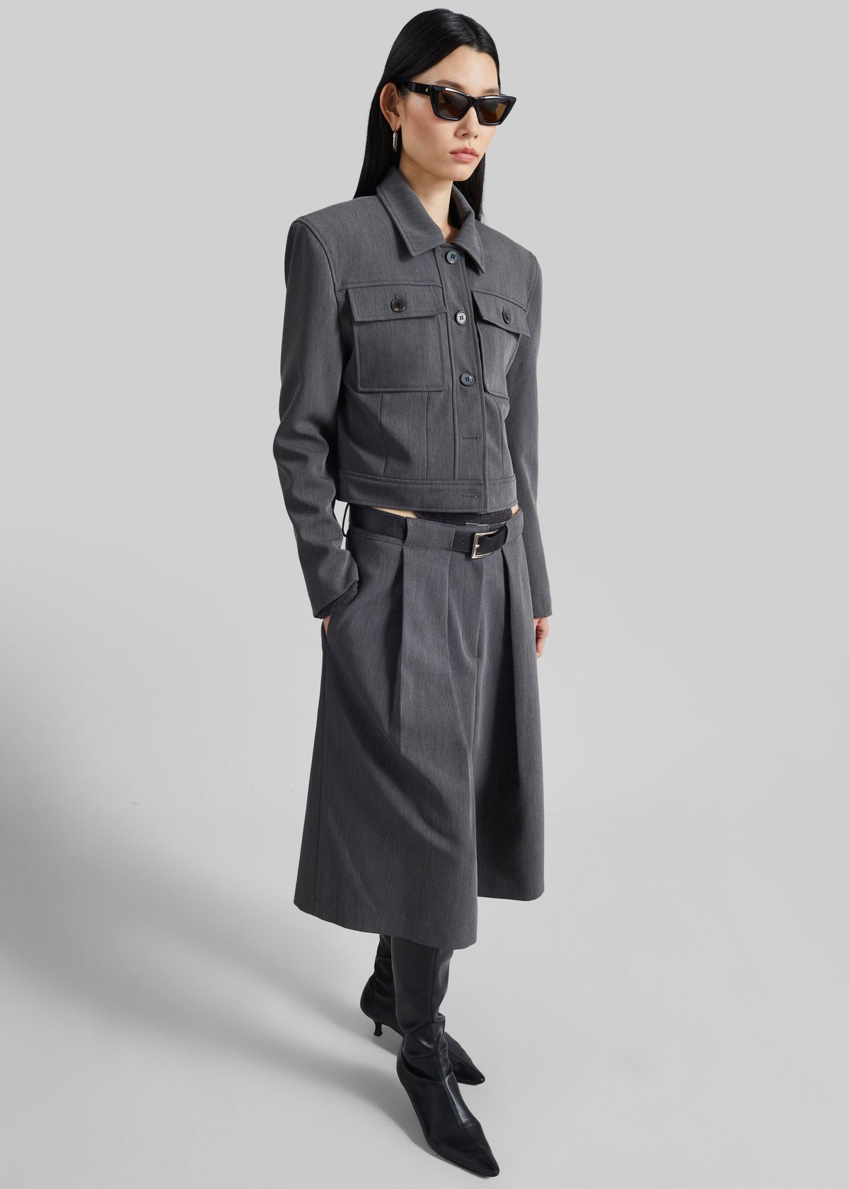 Kalvo Boxy Jacket - Dark Grey – view 3 of 9
